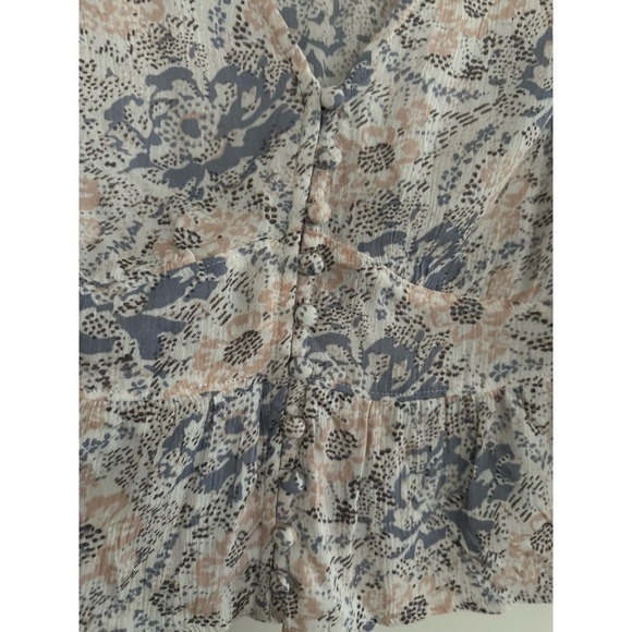 Ambercrombie Boho floral Blouse Size Small Coquette Babydoll Whimsygoth fairy - Picture 4 of 5